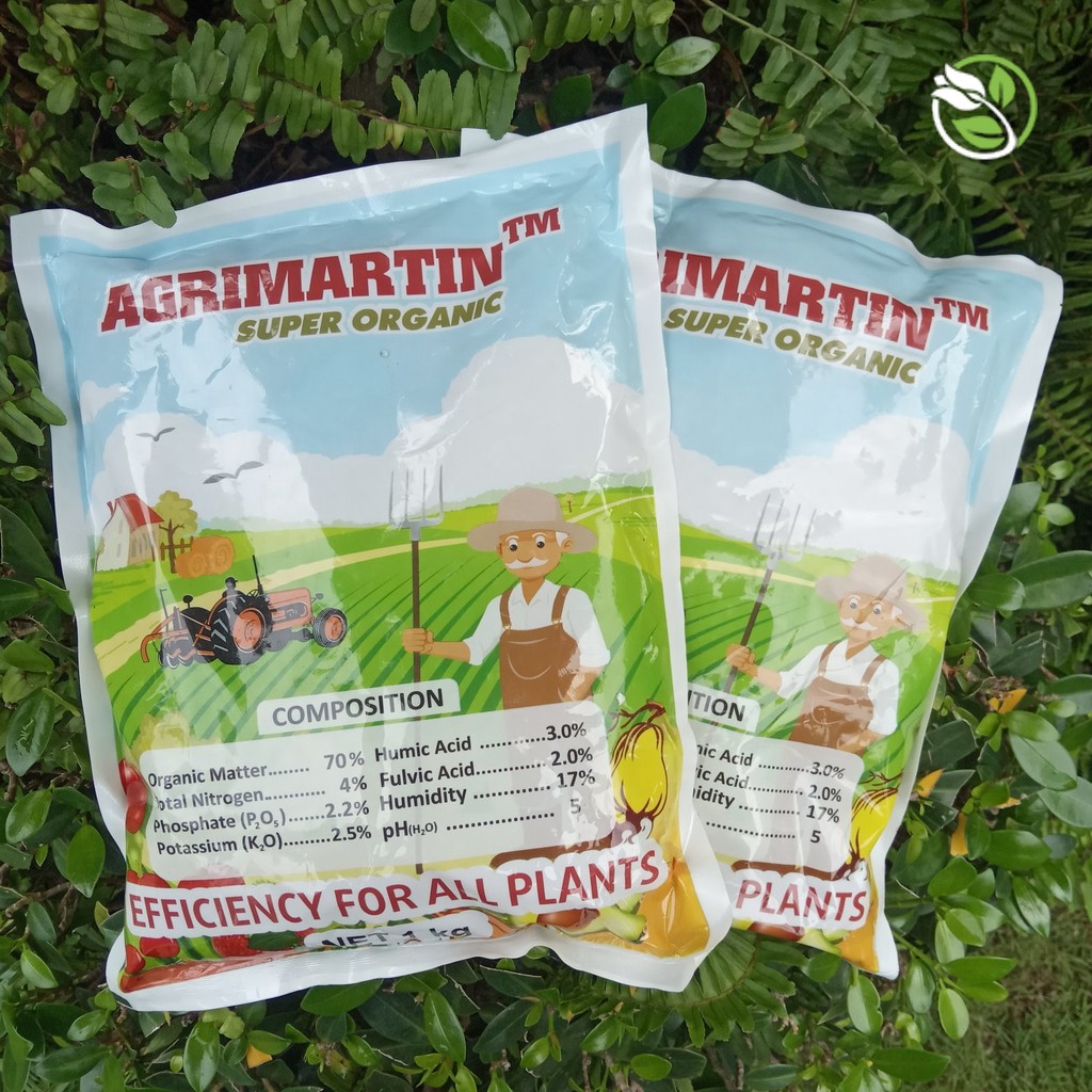 Phân Bón Hữu Cơ Đậm Đặc Đầu Trâu AGRIMARTIN Super Organic - Gói 1kg