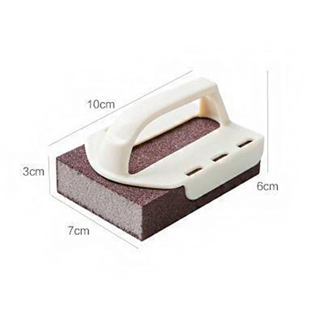 Miếng Bọt Biển Rửa Chén Bằng Thép Không Gỉ Màu Đen Có Tay Cầm Tiện Lợi Dành Cho Nhà Bếp