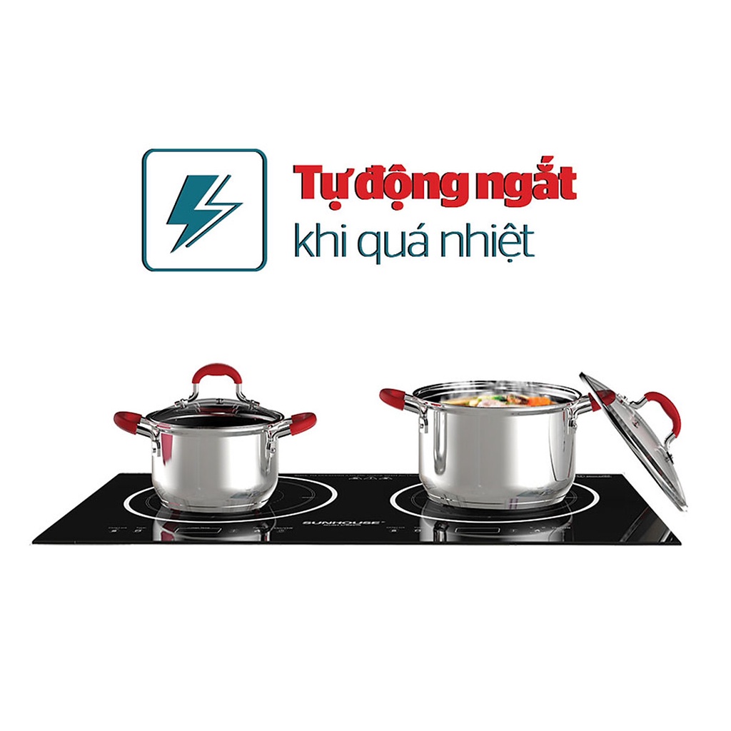 Bếp Đôi Điện Từ Hồng Ngoại Sunhouse SHB8609  - Hàng chính hãng