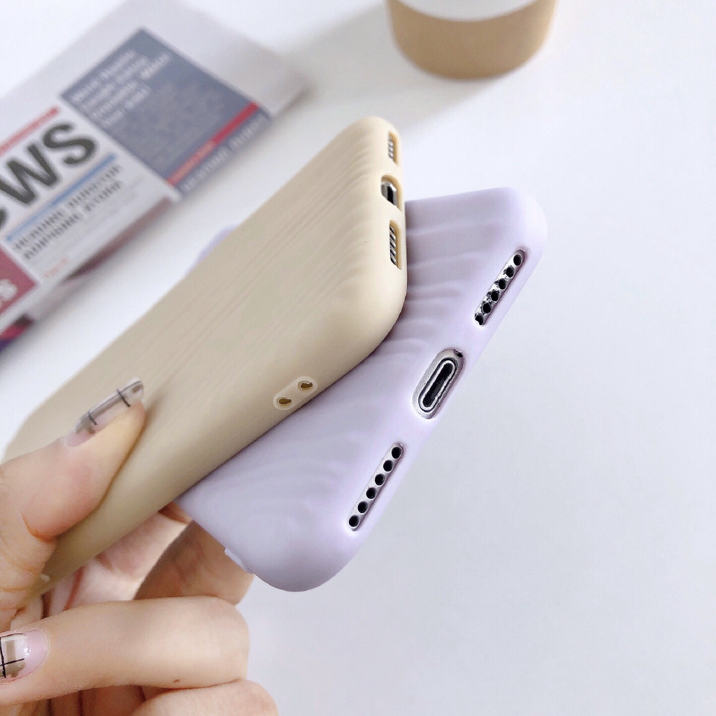 Ốp điện thoại silicone mềm vân cát lỏng màu trơn thời trang cho IPhone 11 11pro max XSmax X XR 6 7 8 6Plus 8plus | BigBuy360 - bigbuy360.vn