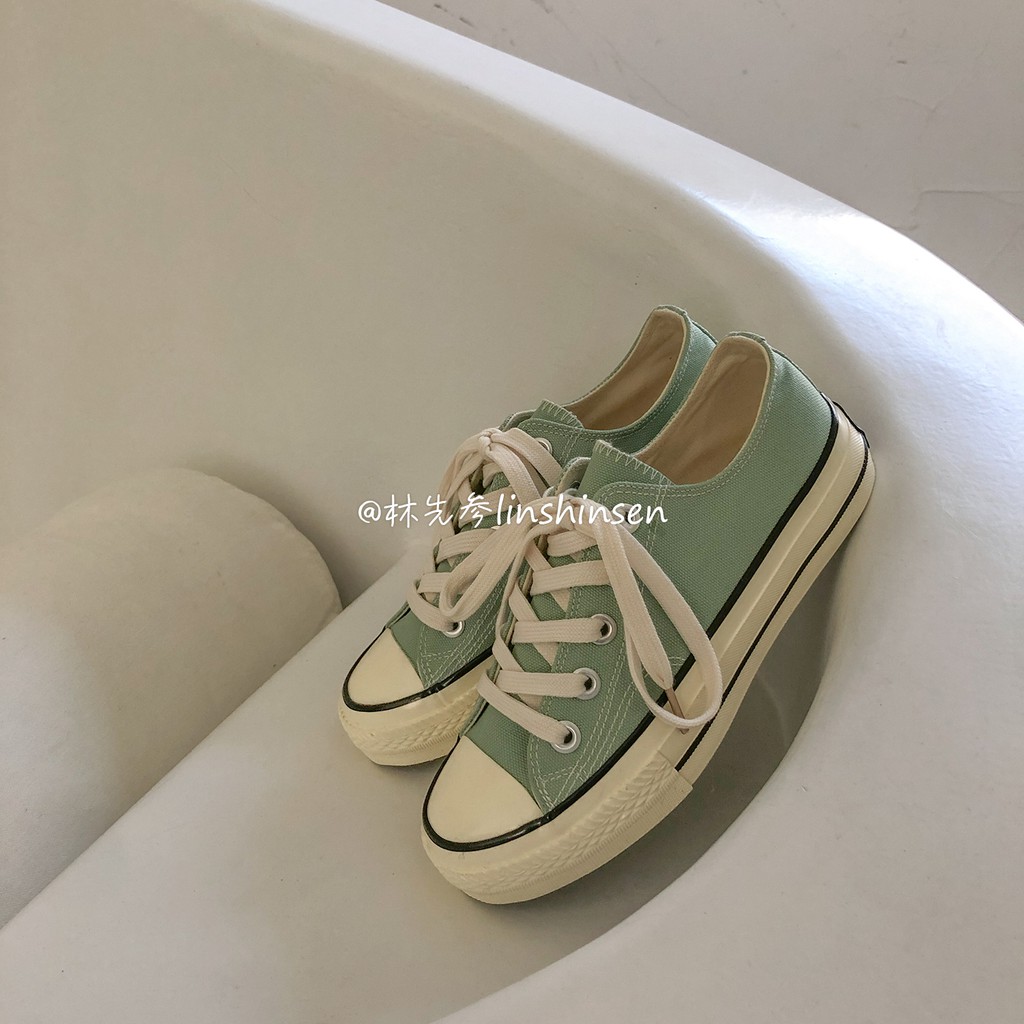 san cao co sz 38, 37 Giày ulzzang dáng CV 1970s màu xanh mint (ảnh thật ở cuối)