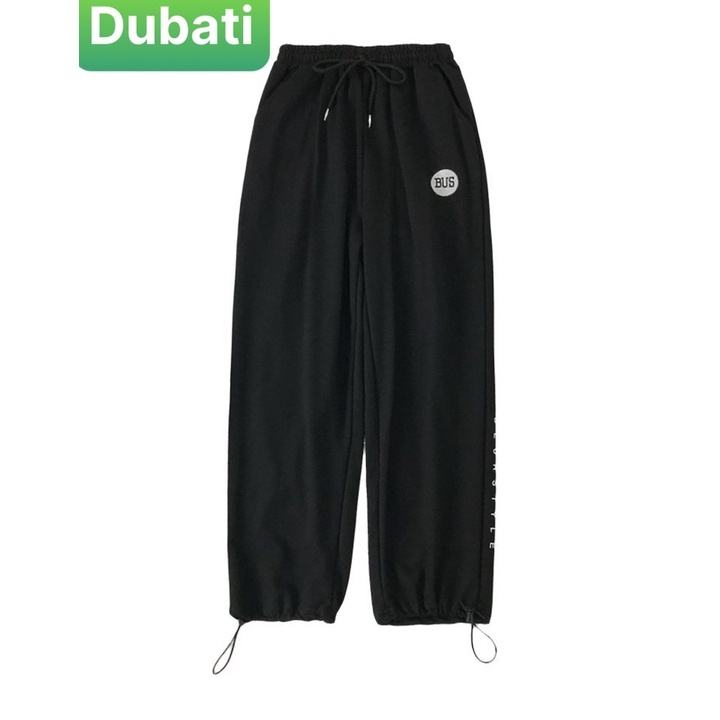 QUẦN JOGGER THỂ THAO CHỮ BUS CHẤT NỈ DA CÁ NAM NỮ CÓ BO PHONG CÁCH HOT MÙA HÈ-DUBATI FASHION