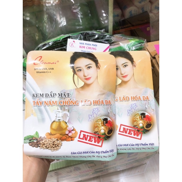 kem và bột tắm mặt siêu trắng Chenmai Mặt và cổ 100g