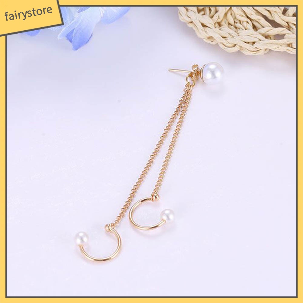 Set 1 / 4 Khuyên Vành Tai Đính Ngọc Trai Giả Thời Trang Cho Nữ