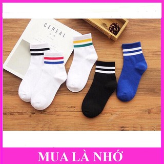 Vớ nữ cổ cao hàn quốc set 5 đôi tất kẻ sọc cực kute-tn02