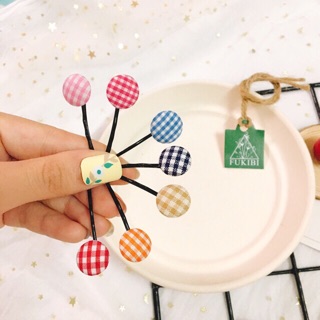 KẸP TÓC, CỘT TÓC CARO TRÒN VINTAGE ẢNH THẬT
