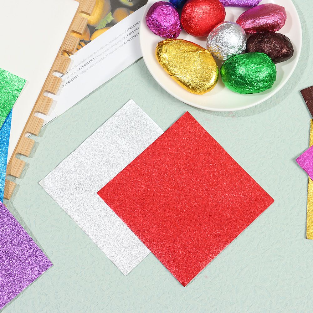 Set 100 giấy nhôm gói kẹo/socola nhiều màu sắc