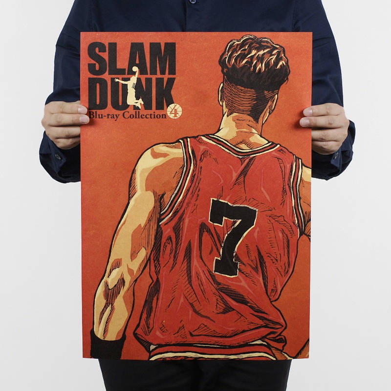 Áp Phích Trang Trí Nội Thất Hình Anime Slam Dunk