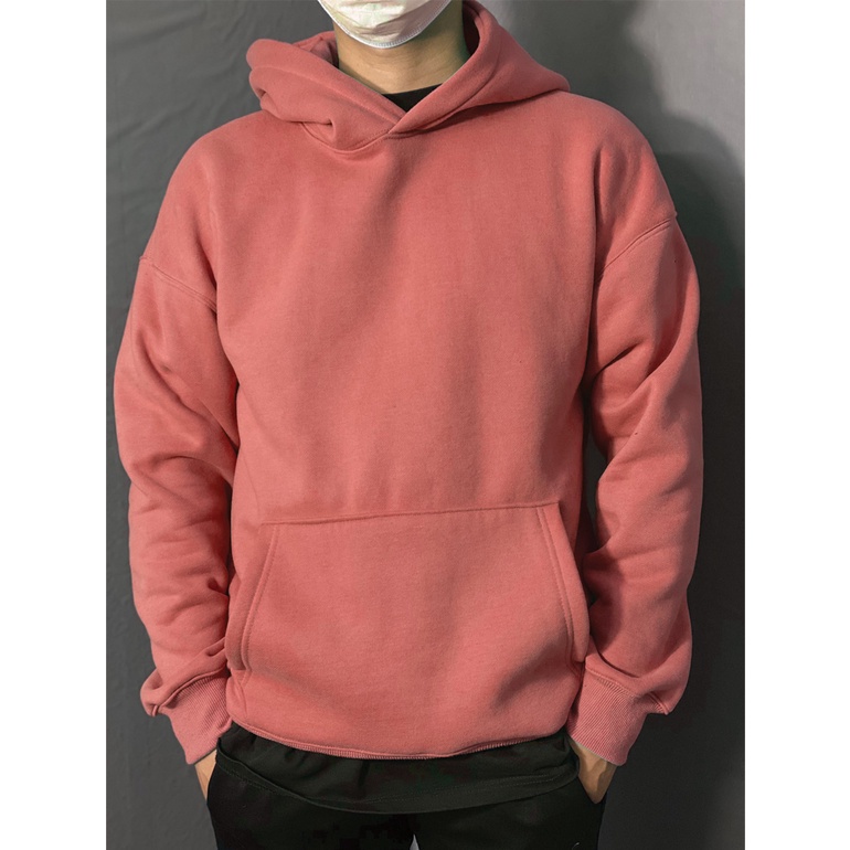 Áo Hoodie trơn Unisex đôi form rộng nam nữ vải Nỉ Bông