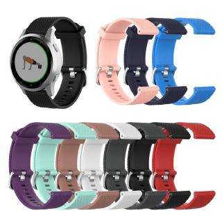 The silicone strap is textured and suitable for various colors of Garmin Vivoactive 4s 18mm width