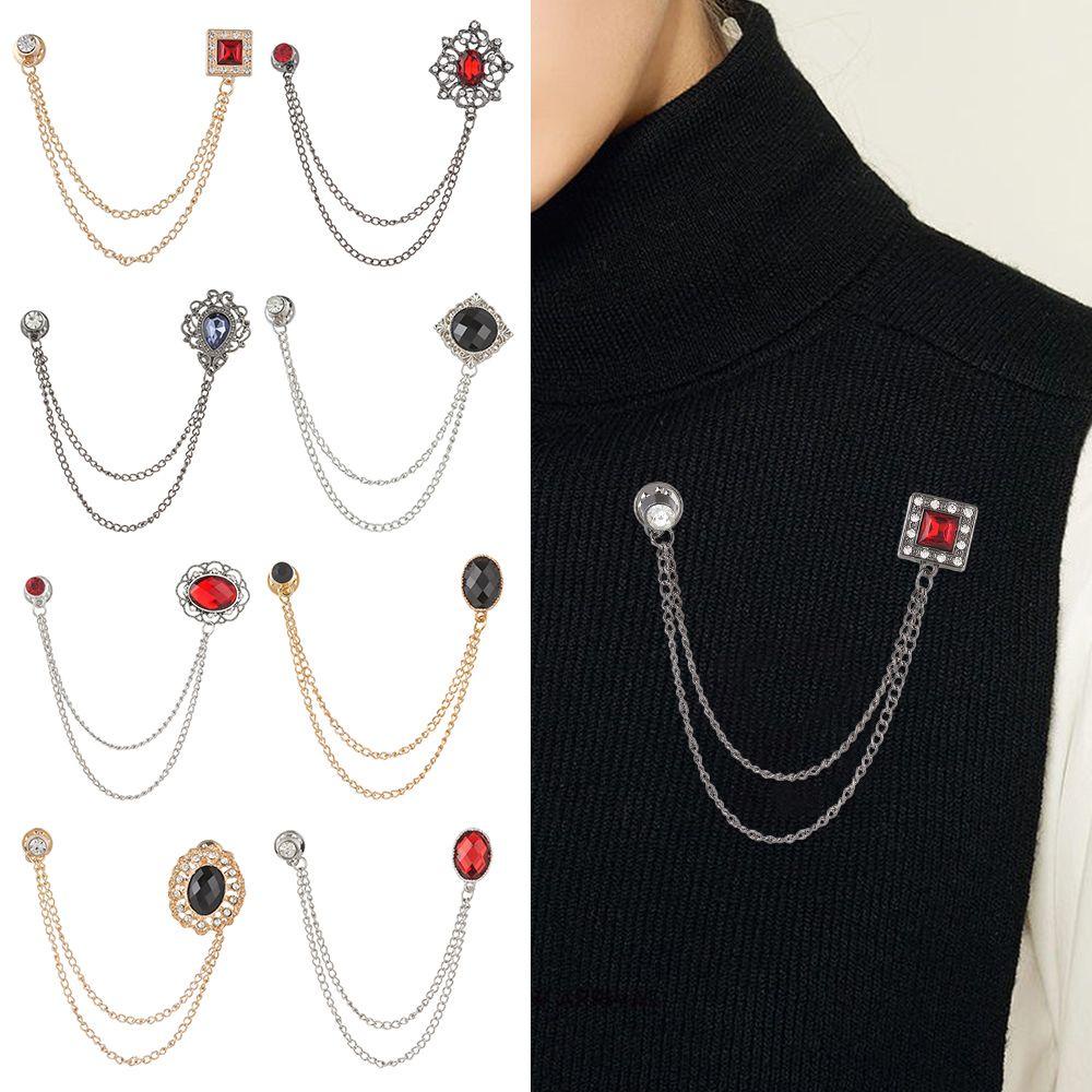 Kẹp Cổ Áo Hình Hoa Hồng Thời Trang|Ghim Cổ Áo