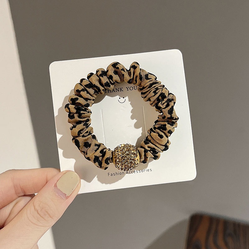 Dây Buộc Tóc Cao Su Họa Tiết Da Báo Đính Đá Thời Trang 2022 Cho Nữ