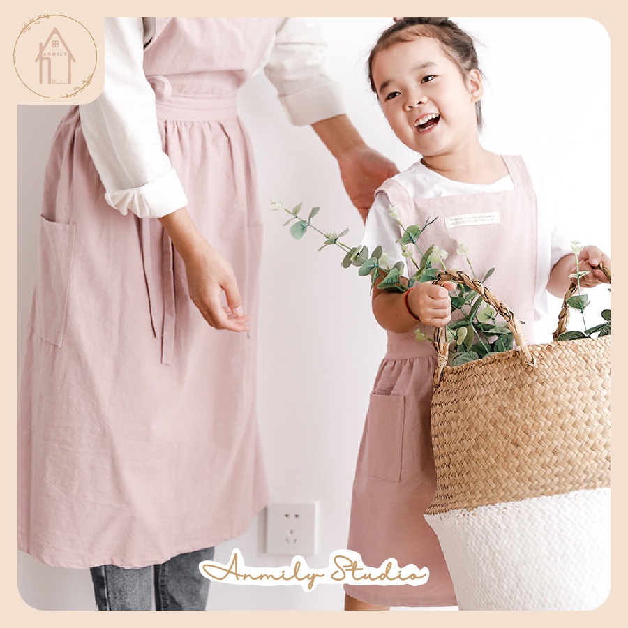 Tạp Dề Vintage Phong Cách Bắc Âu, Hàn Quốc Dành Cho Nữ