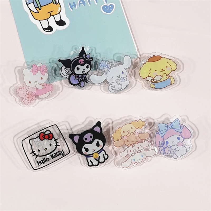 SANRIO Kẹp Cố Định Giấy Ảnh Bằng Nhựa PP Trong Suốt Tiện Dụng