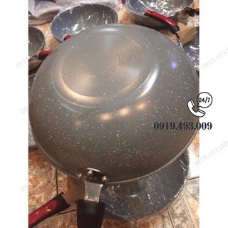 CHẢO CHỐNG DÍNH CHẢO VÂN ĐÁ SÂU LÒNG SIZE 33 CM (ảnh thật)