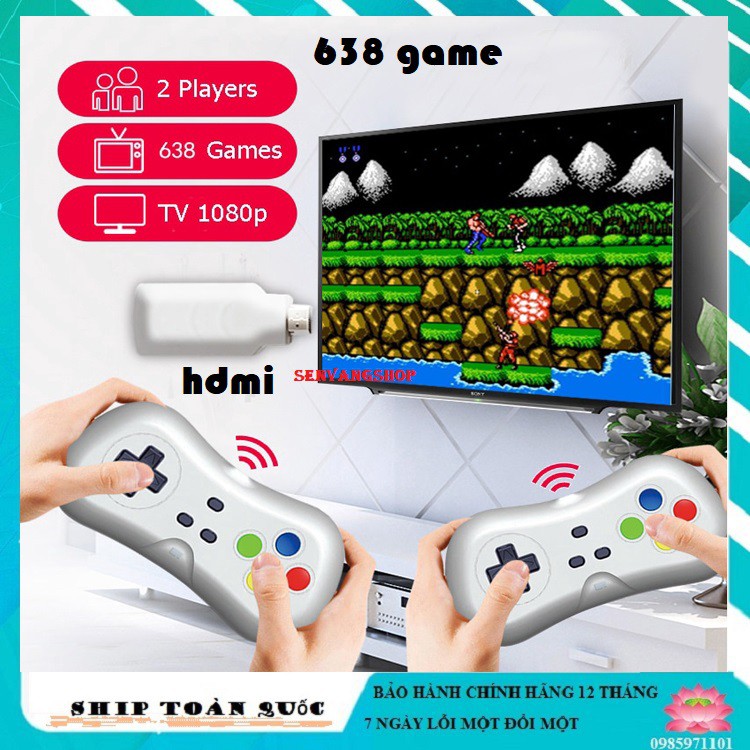 Máy chơi game 638 - 620 trò không dây tiện lợi kết nối cổng hdmi - máy phiên bản 2020 - Bộ máy chơi game senvangshop