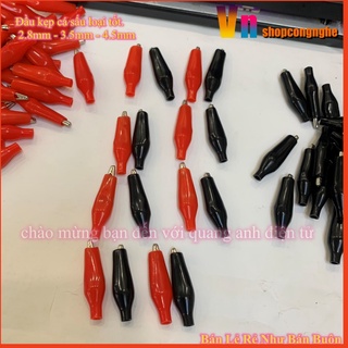 Kẹp Cá Sấu [ Siêu Rẻ ] Nhiều Kích Thước [ 1 cặp đỏ đen ]