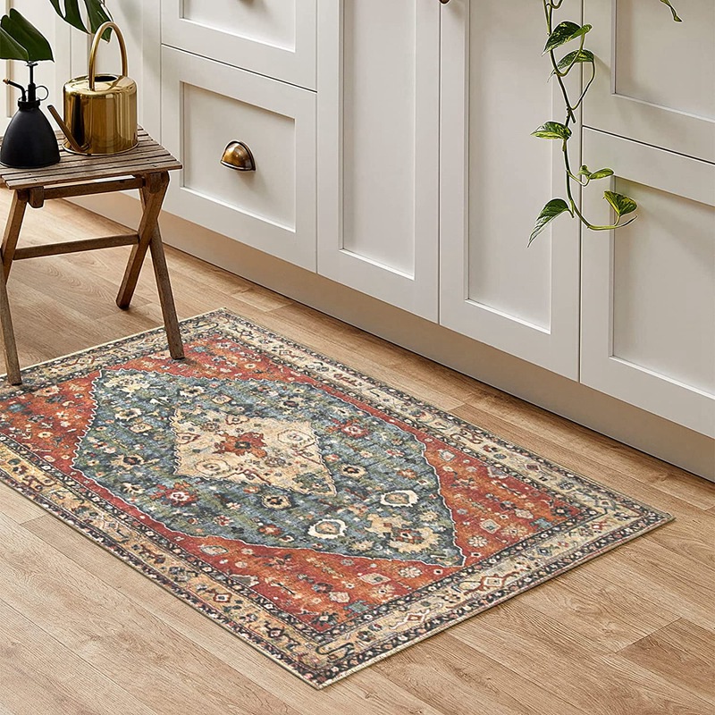 Thảm lót cửa chùi chân Giả Len Họa Tiết Số 5 Phong Cách Bohemian
