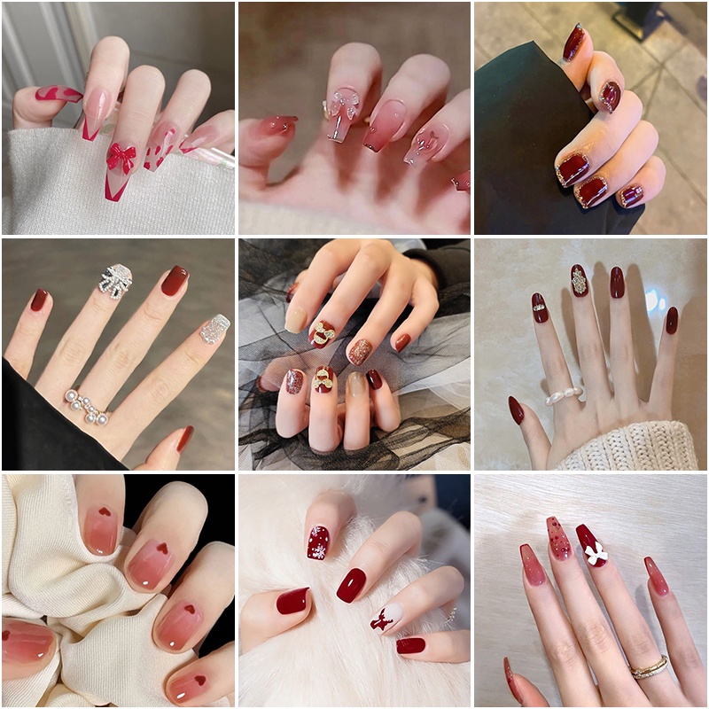 Miếng Dán Trang Trí Móng Tay Nghệ Thuật Làm Đẹp Thời Trang 40 Kiểu Dáng