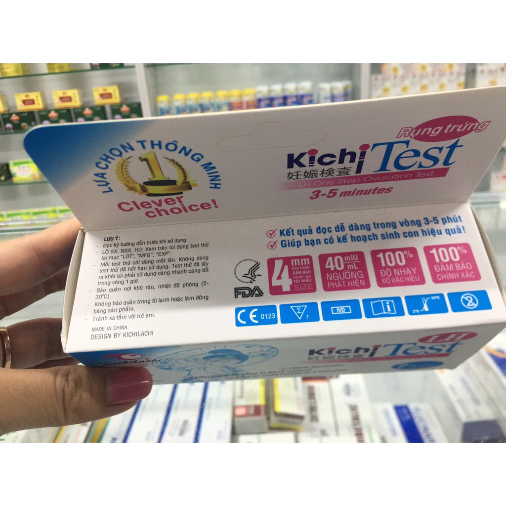 Que Thử Rụng Trứng LH Kichi Test (chính xác, giúp bạn có kế hoạch sinh con hiệu quả)