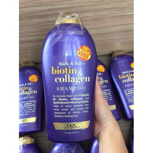 dầu gội biotin Collagen giảm rụng tóc và giúp mọc tóc nhanh 577ml(một cặp)