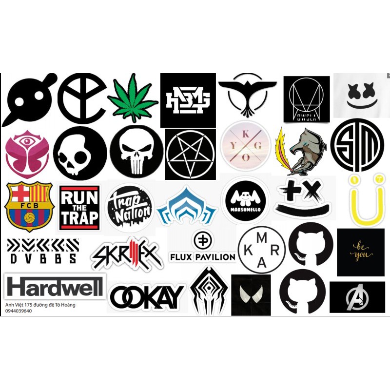 STICKER Dán Vali, xe, barber shop, Mũ bảo hiểm , macbook, đàn, tường... Nhập mã VANG3SP để giảm 15k khi mua từ 3 set