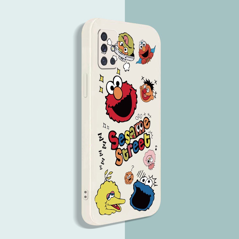 Ốp lưng samsung viền vuông A31/ A51/ A71/ A13/ A33/ A53/ A12/ A22/ A32/ A52/ A02S/ A03S/ A21S SESAME STREET
