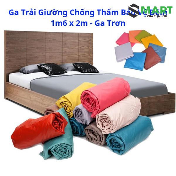 Ga Trải Giường Chống Thấm Bảo Vệ Đệm Kích Thước 1m6 x 2m Gia Dụng Thông Minh S-mart