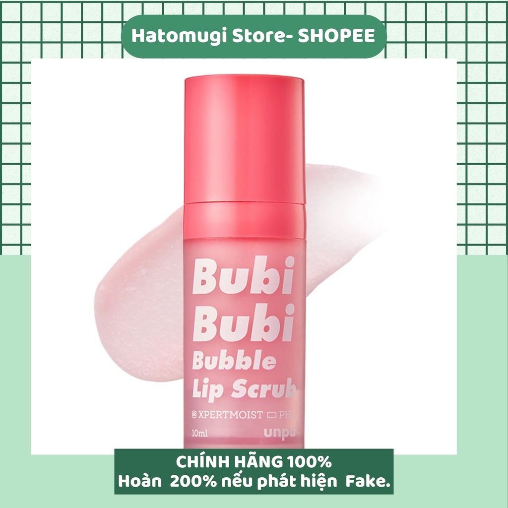 Tẩy tế bào chết môi dạng sủi bọt By Unpa Bubi Bubi Lip