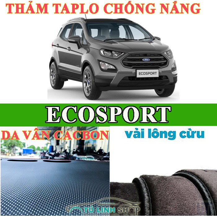 Thảm taplo Ford EcoSport bằng lông Cừu 3 lớp hoặc Da Cacbon