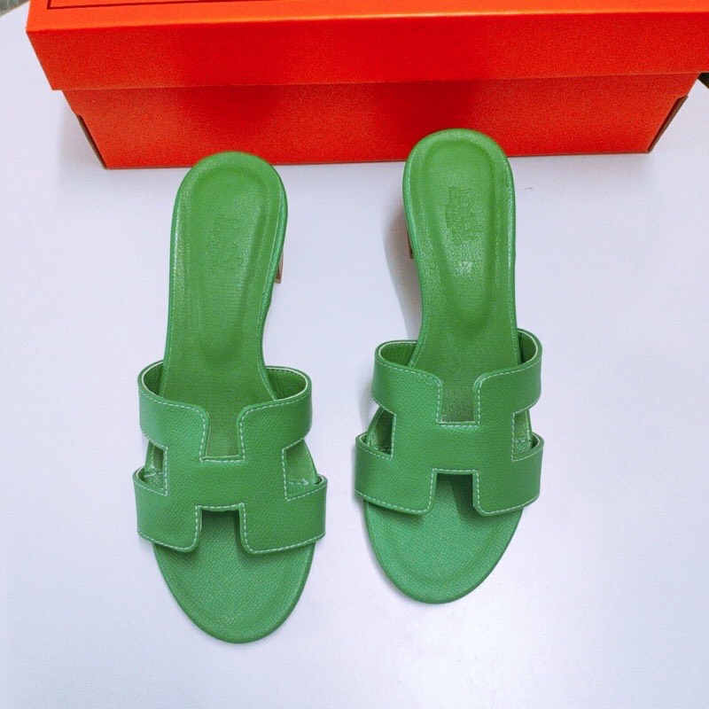 Guốc HM gót 5p ,màu xanh - RedDress