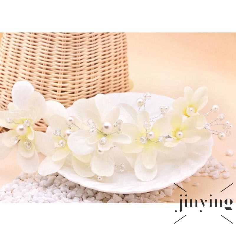 GETNOIVAS Cài tóc họa tiết bông hoa xinh xắn dành cho cô dâu