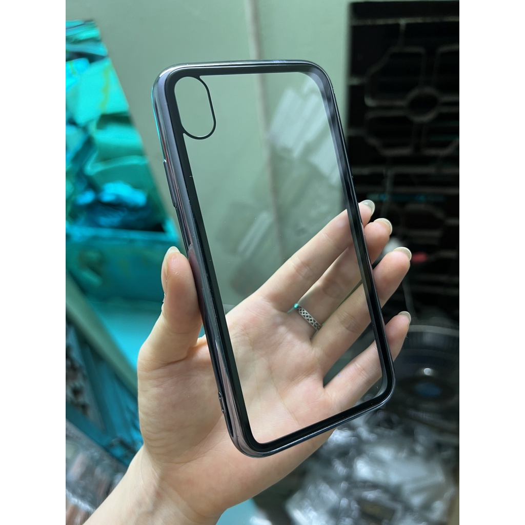 CHÍNH HÃNG  Ốp lưng kính cường lực viền màu Remax siêu đẹp iPHONE XR0
