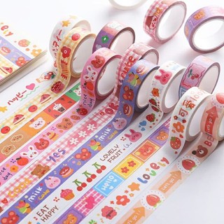 Cuộn Băng Dính Washi Tape Băng Keo Dán Washi Tape Trang Trí Cho Bạn Gái Bé Gái