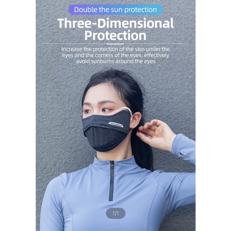 Khẩu trang Rockbros- chống tia uv tuyệt đối , chống bụi bẩn, có lỗ thở thoáng khí