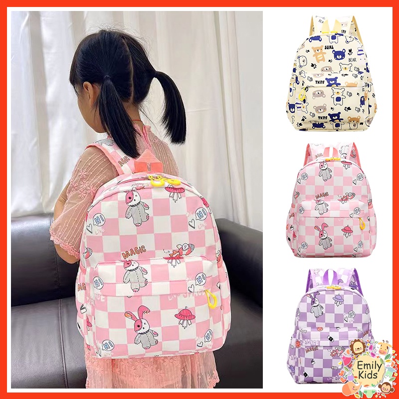 Ba Lô Đi Học Bằng Nylon Nhẹ In Họa Tiết Gấu Hoạt Hình Dễ Thương Thời Trang Cho Bé Trai Và Gái