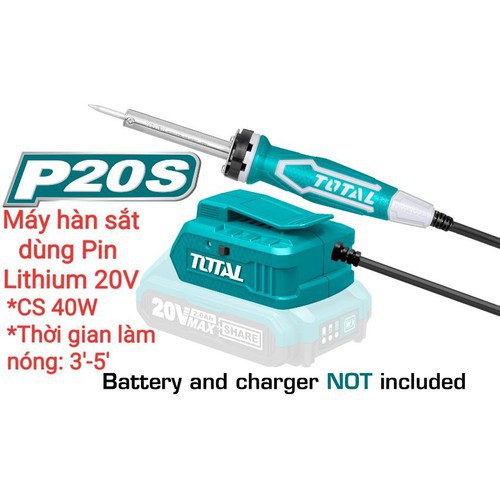 Máy hàn chì dùng pin Lithium 20V TOTAL TSILI2001  hàng chính hãng