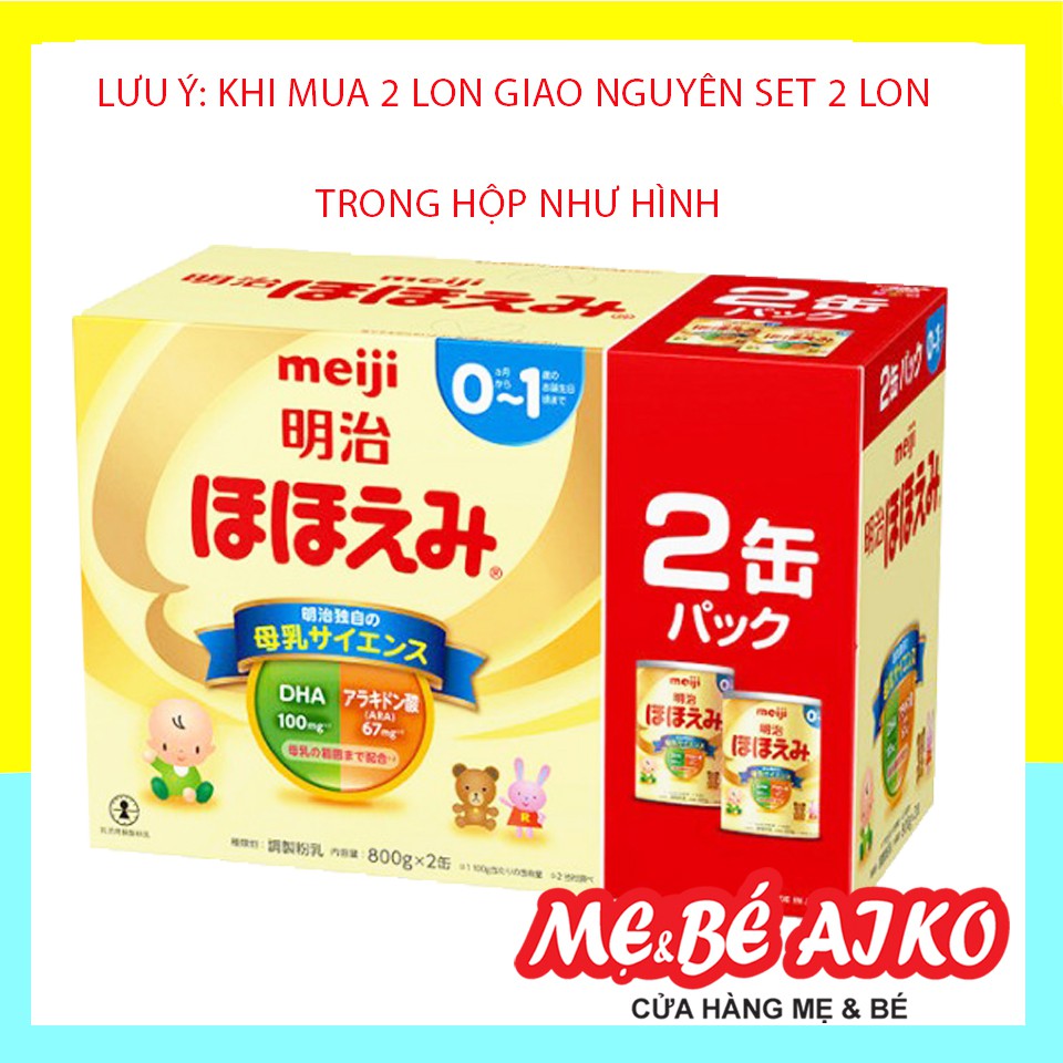 SỮA MEIJI SỐ 0 - MEIJI HOHOEMI MILK NỘI ĐỊA NHẬT BẢN - hộp 800gr