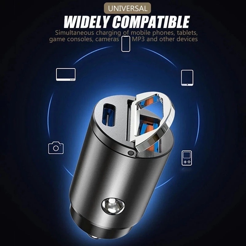 Bộ Sạc Nhanh USB Kép QC 4.0 3.0 PD+QC/PD+PD Dành Cho Xe Hơi
