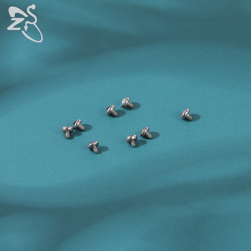 1 Khuyên Tai Mặt Mỏ Neo Đính Đá CZ G23 Nhiều Màu Sắc