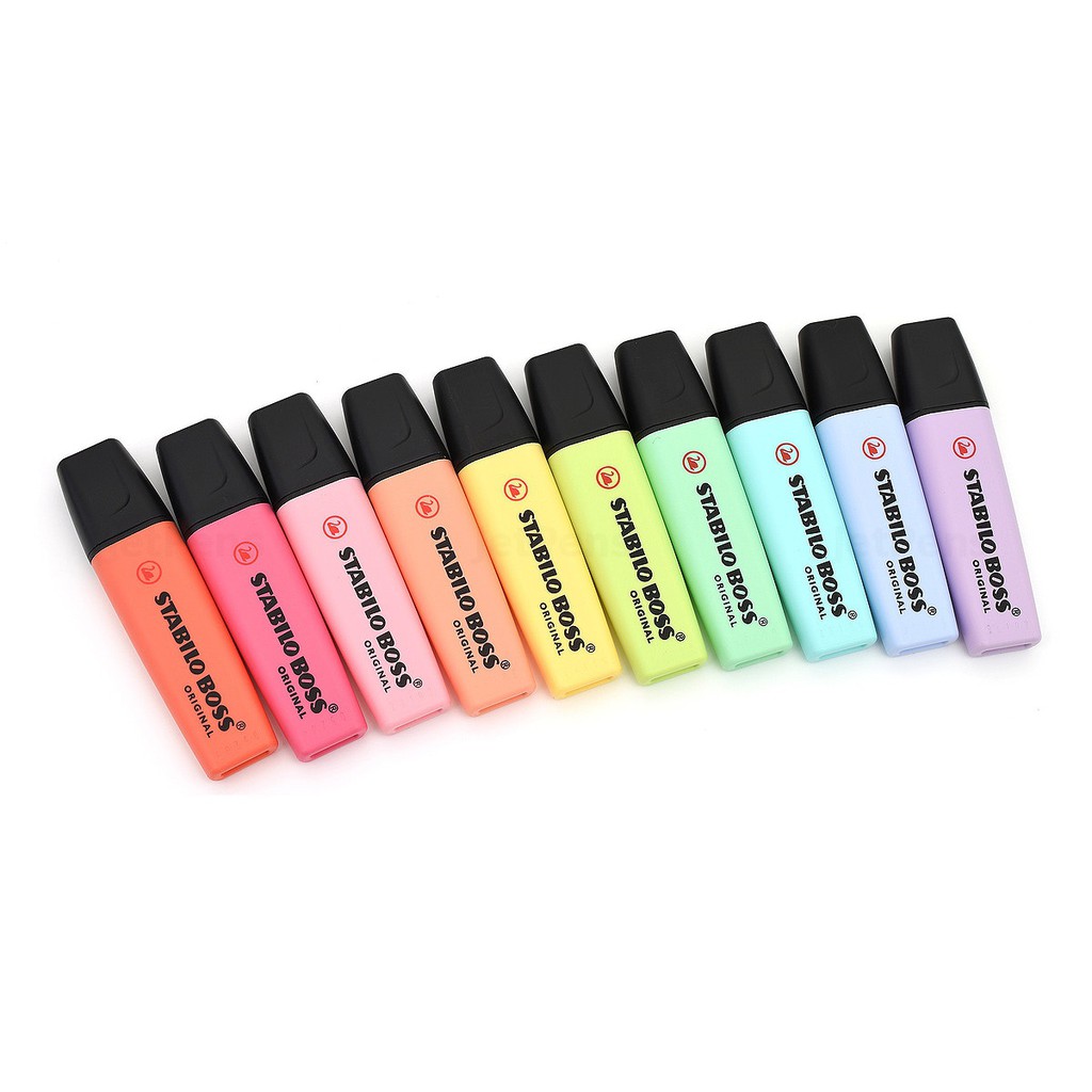 Combo 10 bút dạ quang Stabilo Boss Original Highlighter - UP.PENS Collection - Pastel Colors