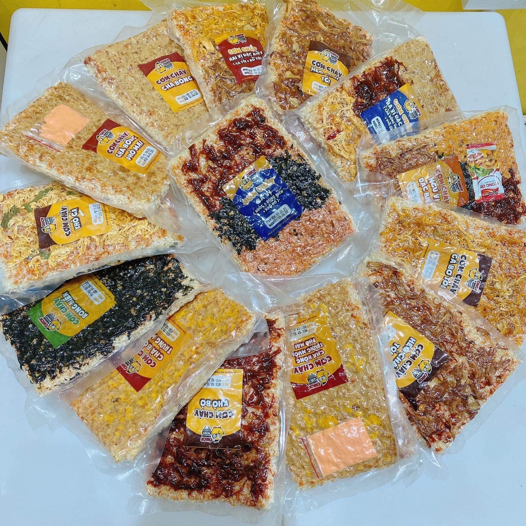 [Sale Sập Sàn] Cơm Cháy Mix 3 Vị Ruốc, Rong Biển, Khô Bò Chick Garden - Ăn Vặt Tuổi Thơ Thơm Ngon