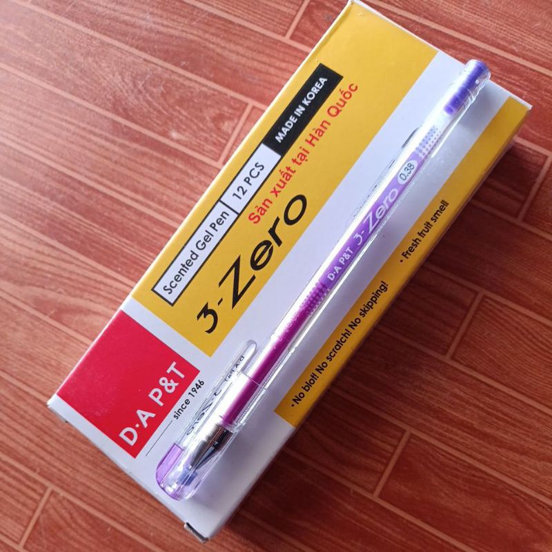 Viết GEL D.A P&T 3-Zero Hàn Quốc - Mực tím