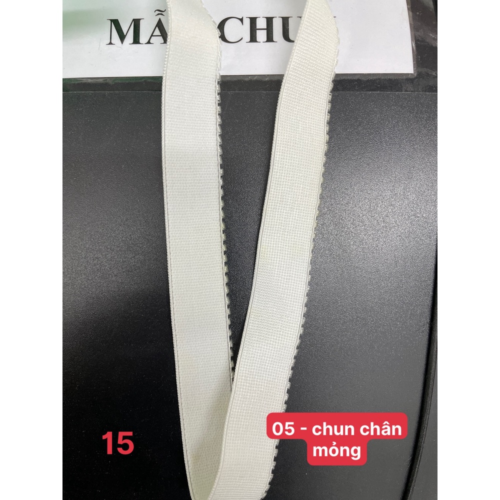 CÁC LOẠI CHUN TÔNG MÀU TRẮNG  chun co dãn may đồ lót, nội y, đồ ngủ
