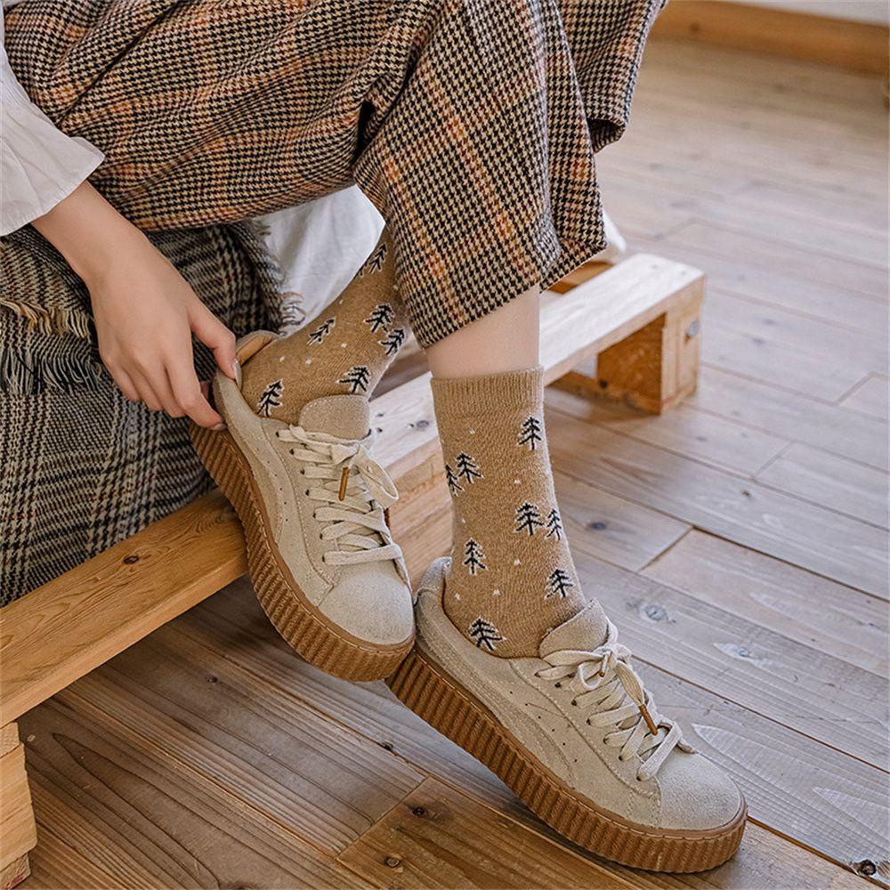 Vớ Len Thoáng Khí Phong Cách Harajuku Nhật Bản Thời Trang Mùa Đông