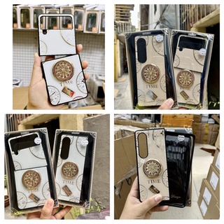 💕CHÍNH HÃNG 💕 Ốp TYBOMB TIME ĐỒNG HỒ KÈM IRING lưng gương kính chống va đập, xước SAMSUNG ZFLIP 4  ZFOLD 4