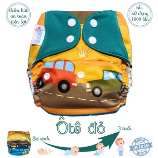 Bỉm vải/tã vải onesize cao cấp, chống tràn, chống hăm, tiết kiệm