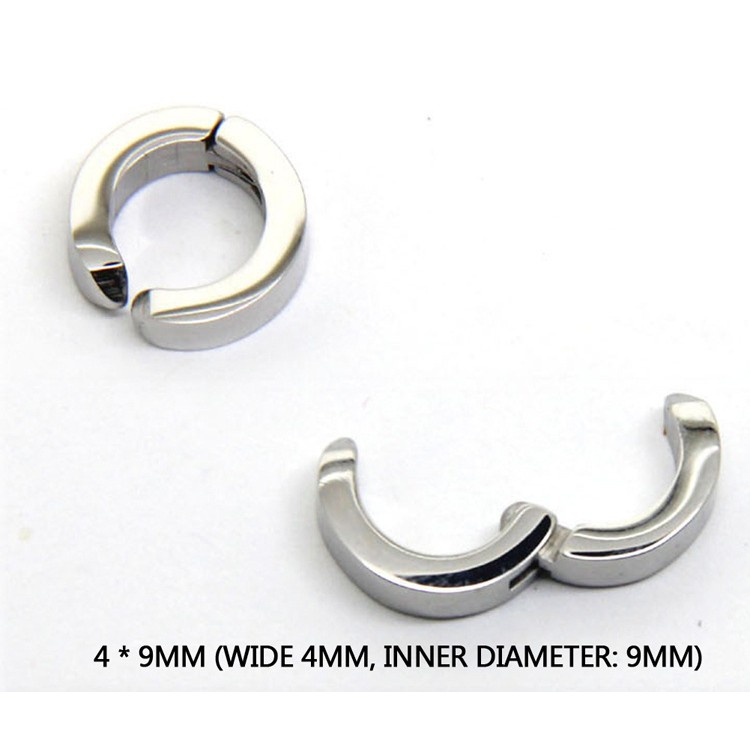 Cặp khuyên tai thời trang bằng thép không gỉ kiểu tròn đầy cá tính