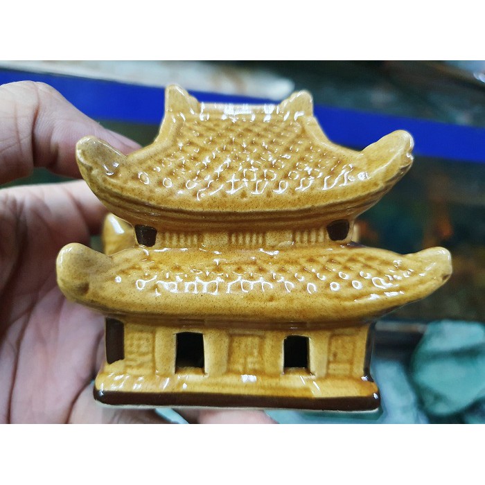 CHÙA TRÁNG MEN TRANG TRÍ HỒ CÁ NON BỘ 6X4X7CM