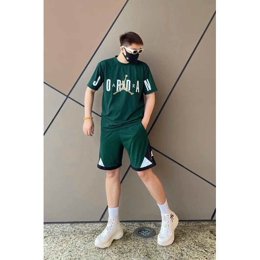 Bộ Quần Áo Thể Thao Nam - Bộ Mặc Nhà In Hình Jordan Chất Cotton GSS099